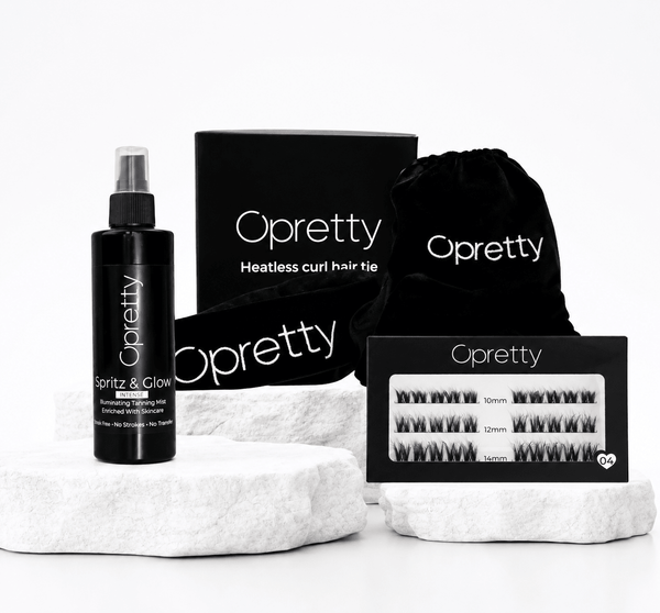The Weekly Prep Bundle | Heatless Curls, Lashes, Tan & Lip Treatment - Opretty