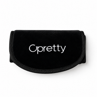 A black neoprene pouch with the brand name 'Opretty' embroidered in white on the front, set against a plain white background.