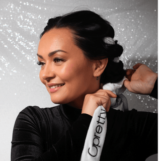 White - Heatless Curler Hair Tie - Opretty