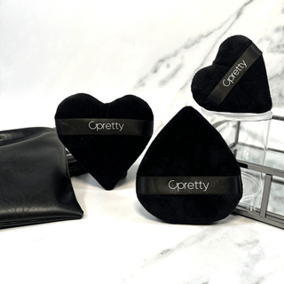Powder & Foundation Powder Puff Trio and Pouch - Opretty