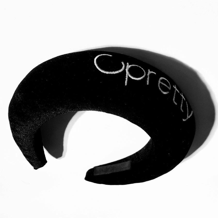 Black Luxury Velvet Makeup & Skincare Headband - Opretty